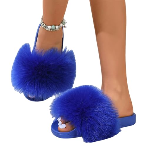 BQDPYZBD Hausschuhe Frauen Zu Hause Mit Dicker Locked Non-rutp-plüschschuhen Flip Flops-blau-39 BQDPYZBD Hausschuhe Frauen Zu Hause Mit Dicker Locked Non-rutp-plüschschuhen Flip Flops-blau-39 von BQDPYZBD