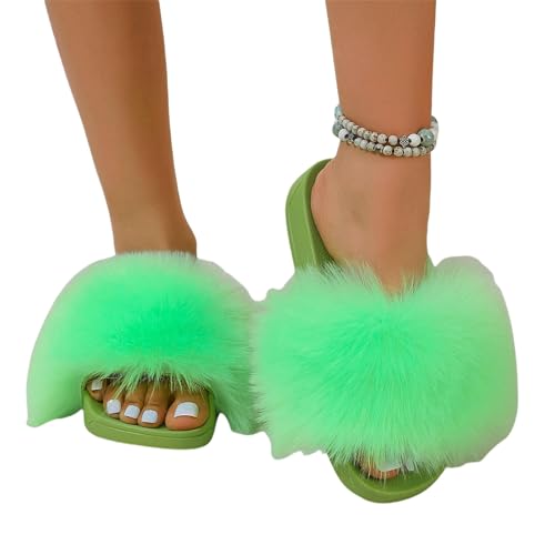 BQDPYZBD Hausschuhe Frauen Zu Hause Mit Dicker Locked Non-rutp-plüschschuhen Flip Flops-grün-43 BQDPYZBD Hausschuhe Frauen Zu Hause Mit Dicker Locked Non-rutp-plüschschuhen Flip Flops-grün-43 von BQDPYZBD