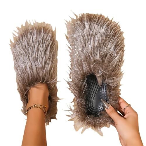 BQDPYZBD Hausschuhe Plüsch Tassel -pendler -hausschuhe Für Männer Und Frauen Herbst Winter-braun-42-43 BQDPYZBD Hausschuhe Plüsch Tassel -pendler -hausschuhe Für Männer Und Frauen Herbst Winter-braun-42-43 von BQDPYZBD