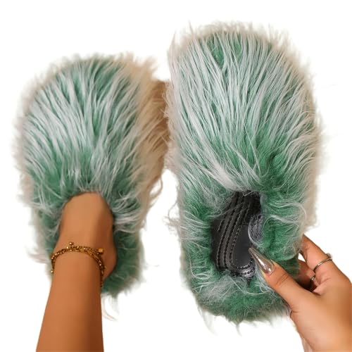 BQDPYZBD Hausschuhe Plüsch Tassel -pendler -hausschuhe Für Männer Und Frauen Herbst Winter-grün-44-45 BQDPYZBD Hausschuhe Plüsch Tassel -pendler -hausschuhe Für Männer Und Frauen Herbst Winter-grün-44-45 von BQDPYZBD