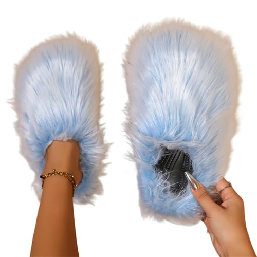 BQDPYZBD Hausschuhe Plüsch Tassel -pendler -hausschuhe Für Männer Und Frauen Herbst Winter-himmelblau-36-37 BQDPYZBD Hausschuhe Plüsch Tassel -pendler -hausschuhe Für Männer Und Frauen Herbst Winter-himmelblau-36-37 von BQDPYZBD