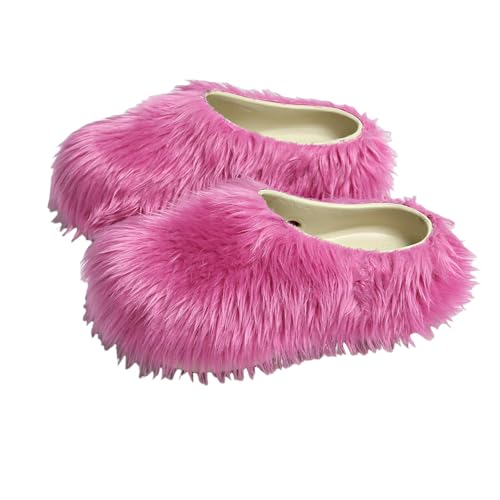 BQDPYZBD Hausschuhe Plüsch-hausschuhe Imitationsschuhe Höhenhöhe Dicker Seilschuhe-rosenrot-40-41 BQDPYZBD Hausschuhe Plüsch-hausschuhe Imitationsschuhe Höhenhöhe Dicker Seilschuhe-rosenrot-40-41 von BQDPYZBD