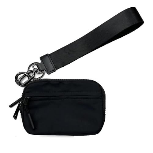 BQLFPOIHP Commonlyto Wallet, The Wallet 2nd Gen, Wristlet Nylon Large Space with Zipper, Waterproof Material(Black) von BQLFPOIHP