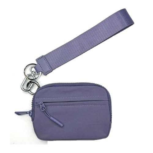 BQLFPOIHP Commonlyto Wallet, The Wallet 2nd Gen, Wristlet Nylon Large Space with Zipper, Waterproof Material(Purple) von BQLFPOIHP