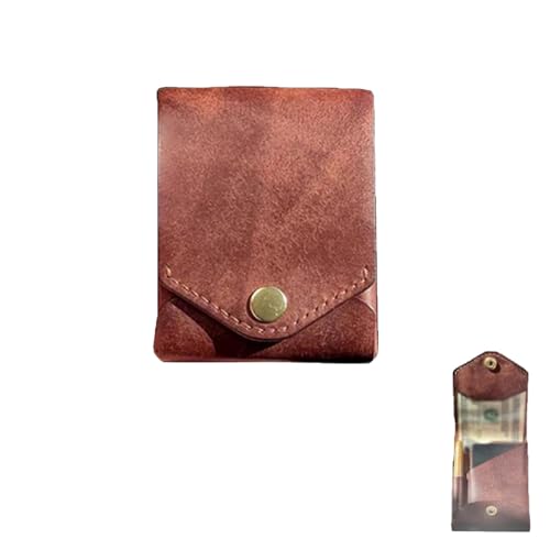 BQLFPOIHP Conans Wallet Leather, Multifunctional Compact Wallet, 2025 Handmade Leather Wallets, Slim Minimalist Wallets(Brown,1pc) von BQLFPOIHP