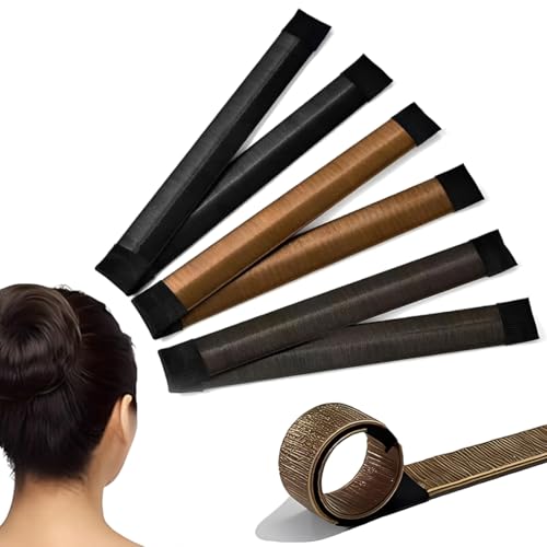 BQRKOTM 3 Pack Mädchen Damen Hair Styling Tool Donut Hair Bun Maker French Twist Haar Brötchen Styling Braid Halter Werkzeug (Perfekt für lange und dicke Haare) von BQRKOTM