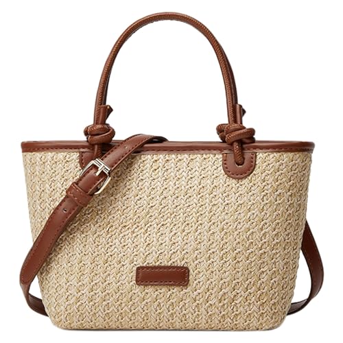 BQWXIEC Damen Strohhandtaschen, Stroh-Tragetasche, Y2K, Umhängetasche, Strandtasche, Crossbody-Tasche, A-braun, 7.3*3.9*5.9 in BQWXIEC Damen Strohhandtaschen, Stroh-Tragetasche, Y2K, Umhängetasche, Strandtasche, Crossbody-Tasche, A-braun, 7.3*3.9*5.9 in von BQWXIEC