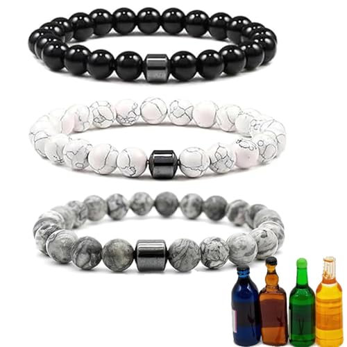 BQWXIEC Glame Anti-Alkohol-Armband, verstellbare Nüchternheitsarmbänder reduzieren den Drang zu trinken, lindern Angst und Stress, Einheitsgröße, Harz, Kein Edelstein von BQWXIEC