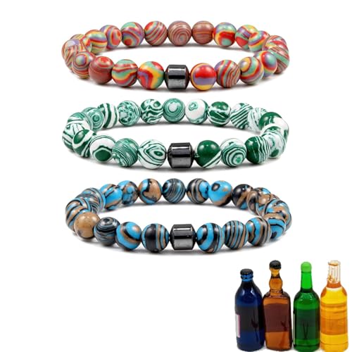 BQWXIEC Glame Anti-Alkohol-Armband, verstellbare Nüchternheitsarmbänder reduzieren den Drang zu trinken, lindern Angst und Stress, Einheitsgröße, Harz, Kein Edelstein von BQWXIEC