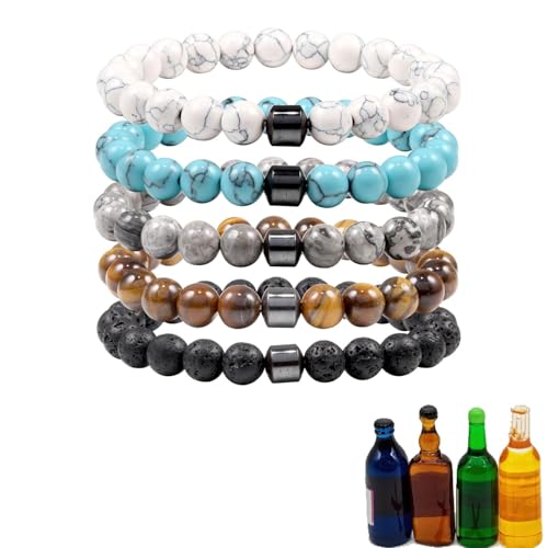 BQWXIEC Glame Anti-Alkohol-Armband, verstellbare Nüchternheitsarmbänder reduzieren den Drang zu trinken, lindern Angst und Stress, Einheitsgröße, Harz, Kein Edelstein von BQWXIEC
