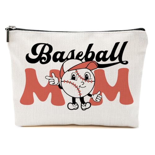 Baseball-Geschenke, Make-up-Tasche, Mama-Geschenke für Mutter, Frauen, Baseball-Teamspieler, Trainer, Weihnachten, Geburtstag, Baseball Mom Smile, 9.6*7.1 inch Baseball-Geschenke, Make-up-Tasche, Mama-Geschenke für Mutter, Frauen, Baseball-Teamspieler, Trainer, Weihnachten, Geburtstag, Baseball Mom Smile, 9.6*7.1 inch von BQXH