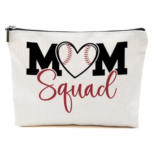 Baseball-Geschenke, Make-up-Tasche, Mama-Geschenke für Mutter, Frauen, Baseball-Teamspieler, Trainer, Weihnachten, Geburtstag, Basseball Squad Mom, 9.6*7.1 inch Baseball-Geschenke, Make-up-Tasche, Mama-Geschenke für Mutter, Frauen, Baseball-Teamspieler, Trainer, Weihnachten, Geburtstag, Basseball Squad Mom, 9.6*7.1 inch von BQXH