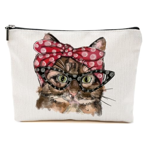 Katzengeschenke für Frauen, Katzenliebhaber, lustige Make-up-Tasche, Katzen-Themen-Geschenke für Frauen, Katzenbesitzer, Oma Cat, 9.6*7.1 inch Katzengeschenke für Frauen, Katzenliebhaber, lustige Make-up-Tasche, Katzen-Themen-Geschenke für Frauen, Katzenbesitzer, Oma Cat, 9.6*7.1 inch von BQXH