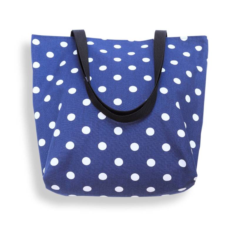 Handgemachte Navy Polka Dot Einkaufstasche Americana Markttasche Handgemachte Navy Polka Dot Einkaufstasche Americana Markttasche von BR20ten