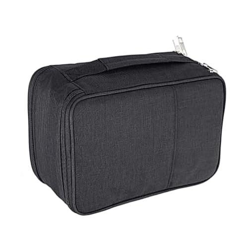 BRABOSTON 300 Slots Federmäppchen Tragbare Bleistifte Organizer Stiftetasche Stationäretui Farbstifte Halter für Mädchen Jungen Erwachsene, Schwarz von BRABOSTON