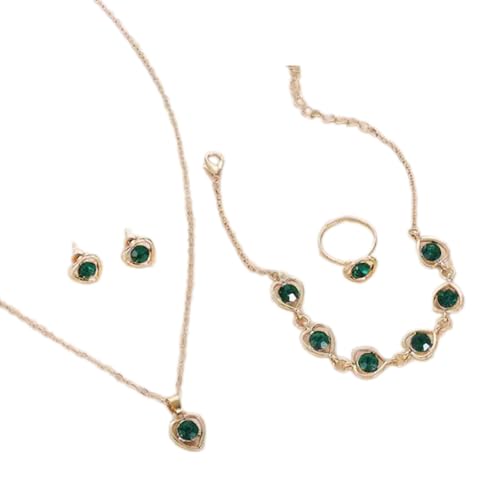 BRABOSTON Anspruchsvolles Schmuck-Set mit Kristallen, Damen-Accessoires, modische Ohrstecker, geeignet für Hochzeiten und Partys, modischer Schmuck für Frauen, Einheitsgröße, Wie beschrieben, Wie von BRABOSTON