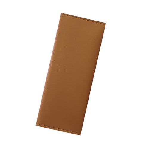 BRABOSTON Doppelschichtiges Federmäppchen, großes Fassungsvermögen, Leder-Federmäppchen, Bleistift-Box, Schule, Bürobedarf, Leder-Stifttasche, Organizer-Box, braun von BRABOSTON