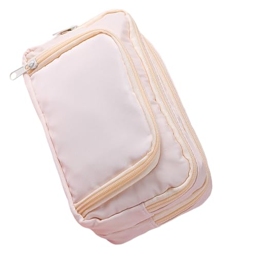 BRABOSTON Federmäppchen mit großer Kapazität, hohe Kapazität, Stifthalter, Tasche, Marker, Stift, große Taschen, Reise-Kunstbedarf, beige von BRABOSTON