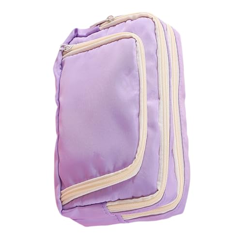 BRABOSTON Federmäppchen mit großer Kapazität, hohe Kapazität, Stifthalter, Tasche, Marker, Stift, große Taschen, Reise-Kunstbedarf, violett von BRABOSTON