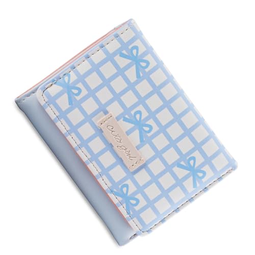BRABOSTON Leichte, gestreifte Geldbörse aus PU-Leder, kompakte Größe, Schleifen-Charme und effiziente Aufbewahrung, lässige Münzbörse, Kartenhalter, elegante Schleifen, Dekoration, B, Mass Beauty von BRABOSTON
