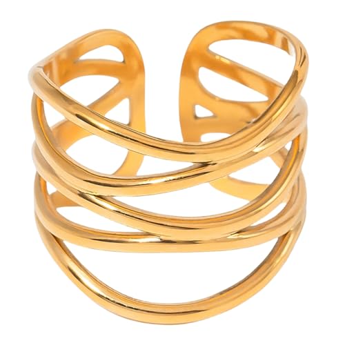 BRABOSTON Mehrzweck-Kristalle, eingebettete Ringe in stabilen Edelstahl-Materialien, tragbar für Partys und formelle Veranstaltungen, einzigartiges Design, Schmuck, Einheitsgröße, Wie beschrieben, Wie von BRABOSTON