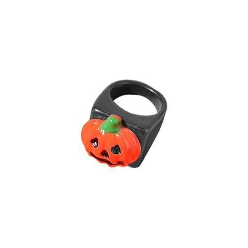 BRABOSTON Niedlicher Fledermaus-Spect-Kürbis-Ring, leicht, für Damen und Mädchen, Paare, trendig, Kristall-Schmuck, stapelbar, Halloween-Schmuck, Einheitsgröße, Wie beschrieben, Wie beschrieben von BRABOSTON
