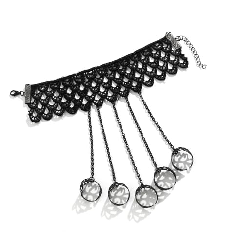 BRABOSTON Punk Kette Quasten mit Sklaven Gotik Handgeschirr Hip Hop Kurapika für Frauen Handschmuck Handgelenk von BRABOSTON