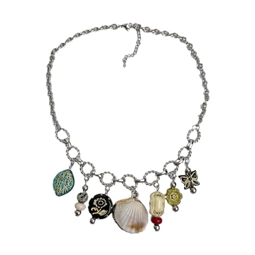 BRABOSTON Schlichte Halskette, modischer Schmetterlings-Anhänger, Muschel-Halsschmuck für jugendliche Paare oder enge Freunde, eleganter Schmetterlings-Charm-Schmuck von BRABOSTON
