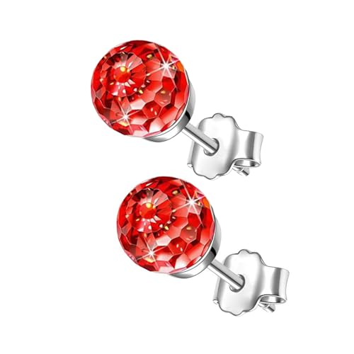 Bunte Kristallkugel-Ohrringe, Regenbogenfarben, Zirkonia-Ohrstecker, trendig, für den täglichen Gebrauch, Ohr-Accessoires, Schmuck für den täglichen Gebrauch, Multicolour, Wie beschrieben, Wie von BRABOSTON