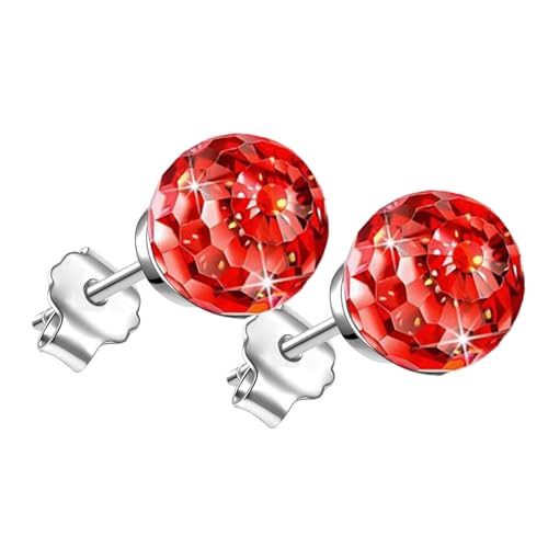 Bunte Kristallkugel-Ohrringe, Regenbogenfarben, Zirkonia-Ohrstecker, trendig, für den täglichen Gebrauch, Ohr-Accessoires, Schmuck für den täglichen Gebrauch, Multicolour, Wie beschrieben, Wie von BRABOSTON