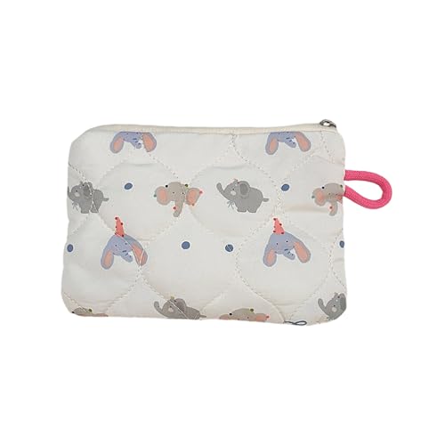 Cartoon-Make-up-Tasche, ästhetisch, gesteppt, Kulturbeutel, Kleingeldtasche, kleine Reißverschlüsse, zum Waschen, Cartoon-Kosmetik-Reiseetui, gestepptes Make-up, schöne Geldbörse, e, Mass Beauty von BRABOSTON