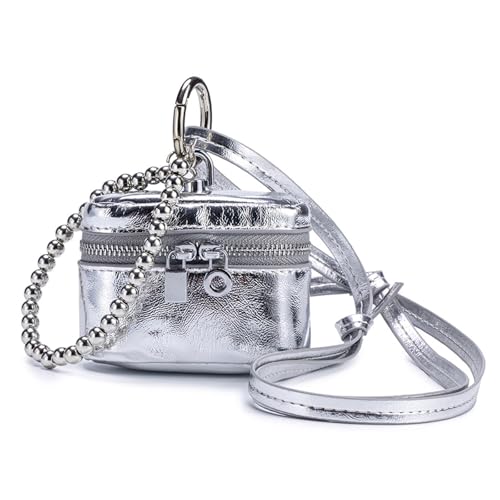 Charm Little Coin Bag Accessory Practical Purse Pendant Fun Decorations Hanging Pendant for Trendy Individuals Multifunctional Leather Toiletry, silber, Einheitsgröße von BRABOSTON