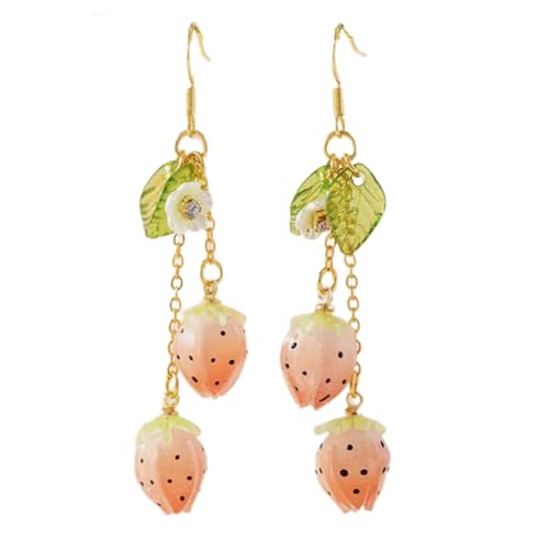 Elegante Blumenquasten Anhänger Ohrschmuck für Frauen Fee Tropfen baumeln Ohrring Ornament Schmuck Zubehör Geschenk Harz Blume Ohrringe, Einheitsgröße, Wie beschrieben, Wie beschrieben von BRABOSTON