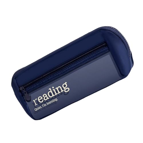 Federmäppchen, Stifteetui, transparentes Etui, praktisches Make-up, ästhetisch, Schulbedarf, transparent, ästhetisch, große Tasche, blau, Mass Beauty von BRABOSTON