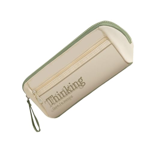 Federmäppchen, Stifteetui, transparentes Etui, praktisches Make-up, ästhetisch, Schulbedarf, transparent, ästhetisch, große Tasche, grün, Mass Beauty von BRABOSTON