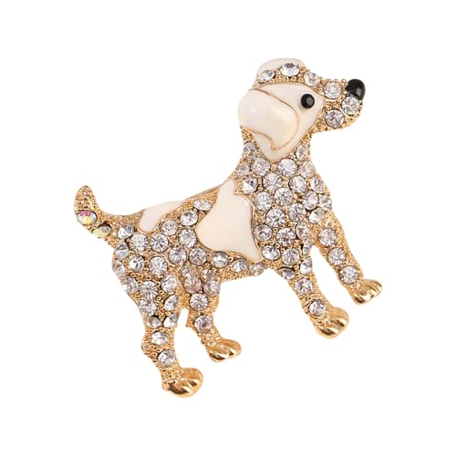 Funkelnde Hunde-Brosche, bezaubernde Tier-Anstecknadel, stilvolle Anstecknadel, Legierung, Textur, geeignet für Rucksack und Stoffdekorationen, funkelnde Hunde-Brosche, Einheitsgröße, Wie beschrieben von BRABOSTON