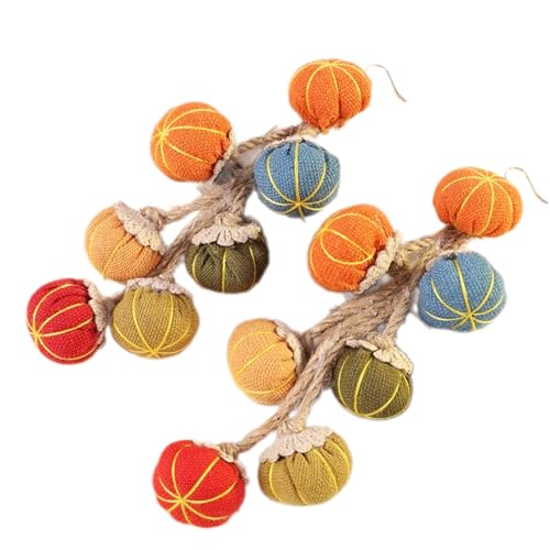 Handgefertigte Kürbis-Ohrringe aus stabilem Stoff, modisches Accessoire für Damen, große Sonnenblumen, baumelnd, Herbst-Statement-Schmuck, Erntedankfest, Einheitsgröße, Wie beschrieben, Wie von BRABOSTON