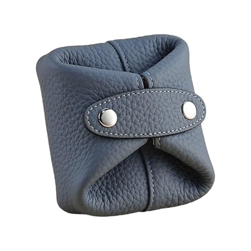 Kompakte Reise-Organisierte, praktische PU-Münztasche, organisierte, tragbare Kosmetiktasche für die tägliche Aufbewahrung von wichtigen Gegenständen, täglicher Transport von Münzen, Kopfhörern, blau von BRABOSTON