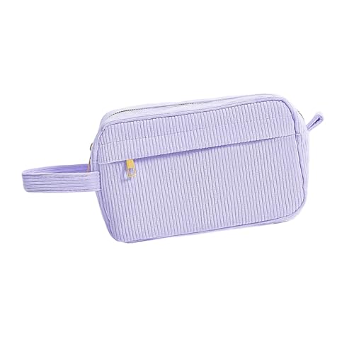 Koreanische Stile, Kord, Federmäppchen, großes Fassungsvermögen, ästhetisch, Schule, Bürobedarf, ästhetische Tasche mit großer Kapazität, violett von BRABOSTON