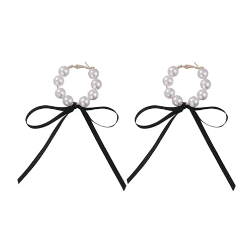 Schöne Schleifen-Ohrringe für Damen, elegante Party-Creolen für modische individuelle Hochzeitsparty-Ohrringe, Einheitsgröße, Wie beschrieben, Wie beschrieben von BRABOSTON