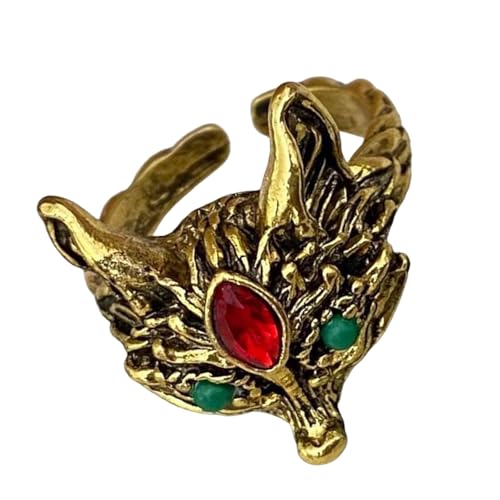Stilvolle Füchse Schmuck Ringe Verzierung für Mädchen, mythische Kreaturen, Themen-Rinigs für Partys und Fotoshootings, Vintage-Tierschmuck von BRABOSTON