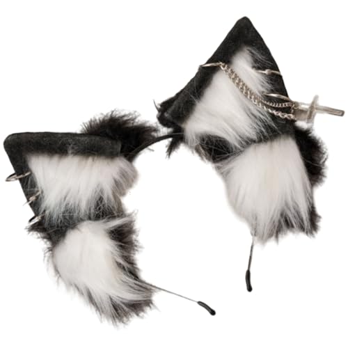 Stilvolle Wolfsohren, Stirnbänder, weiche Tierohren, verstellbarer Haarreif zur Verschönerung von Festivals oder Partykleidung von BRABOSTON