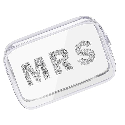 Wasserdichte Kosmetiktasche mit Strasssteinen, Buchstaben, Make-up-Taschen für Hochzeitsplaner und Brautgebrauch, tragbares Braut-Make-up, Frau, Einheitsgröße, Mass Beauty von BRABOSTON