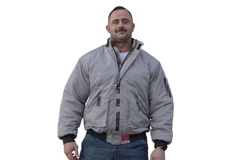 BRACHIAL THE LIFESTYLE COMPANY Bomberjacke Brachial Fliegerjacke "City" grau von BRACHIAL THE LIFESTYLE COMPANY