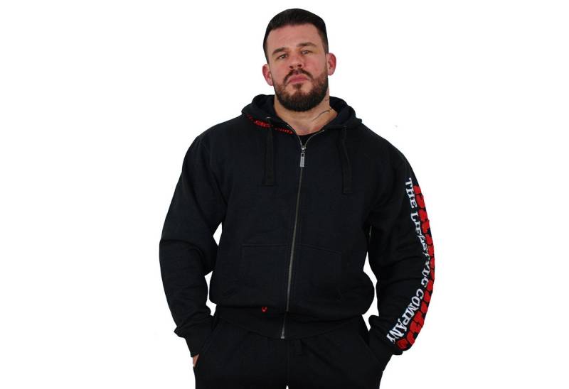 BRACHIAL THE LIFESTYLE COMPANY Kapuzensweatjacke Brachial Zip-Hoody "Gym" schwarz/rot M von BRACHIAL THE LIFESTYLE COMPANY