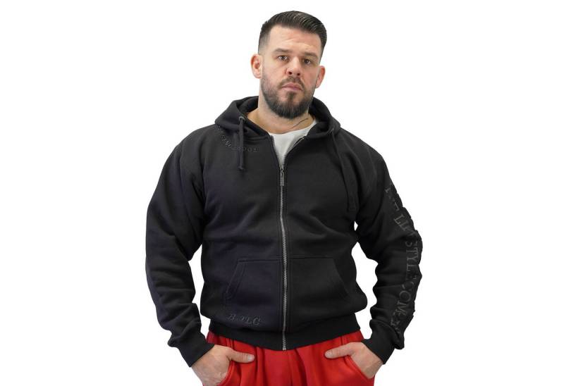 BRACHIAL THE LIFESTYLE COMPANY Kapuzensweatjacke Brachial Zip-Hoody "Gym" schwarz/schwarz 4XL von BRACHIAL THE LIFESTYLE COMPANY