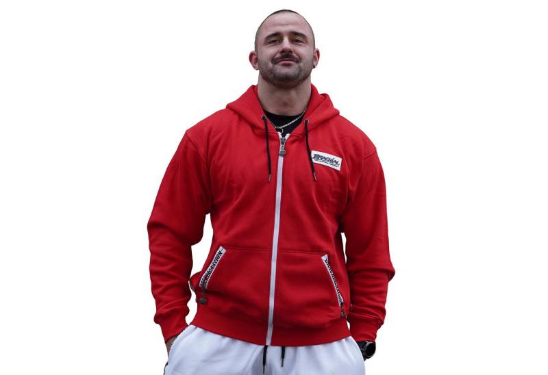 BRACHIAL THE LIFESTYLE COMPANY Kapuzensweatjacke Brachial Zip-Hoody "Rude" rot M von BRACHIAL THE LIFESTYLE COMPANY