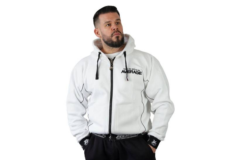 BRACHIAL THE LIFESTYLE COMPANY Kapuzensweatjacke Brachial Zip-Hoody "Spacy" weiß/schwarz L von BRACHIAL THE LIFESTYLE COMPANY