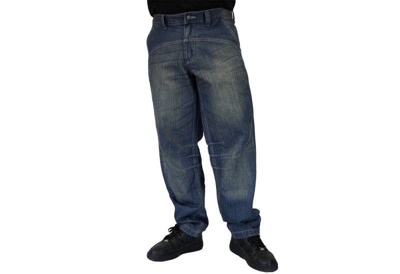 BRACHIAL THE LIFESTYLE COMPANY Loose-fit-Jeans Brachial Jeans "Statement" dunkles Streifen-Denim von BRACHIAL THE LIFESTYLE COMPANY