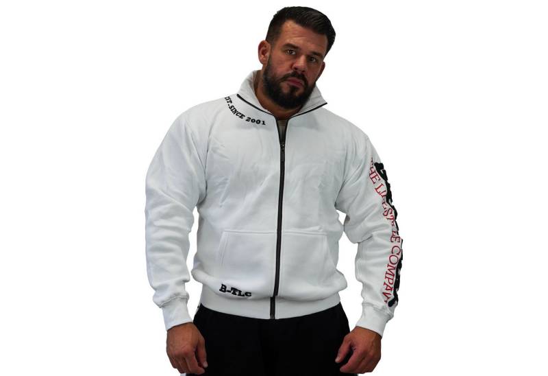 BRACHIAL THE LIFESTYLE COMPANY Trainingsjacke Brachial Zip-Sweater "Gym" weiß/schwarz von BRACHIAL THE LIFESTYLE COMPANY